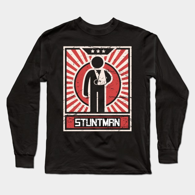 Stuntman Fractured Broken Collarbone Gift Long Sleeve T-Shirt by MeatMan